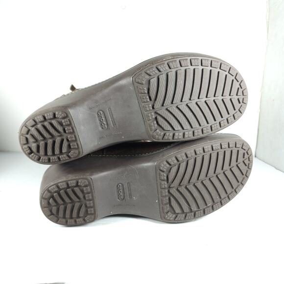 Crocs Women's US10 Brown Suede Pull On Wedge Knee High Riding Boots - Picture 8 of 16